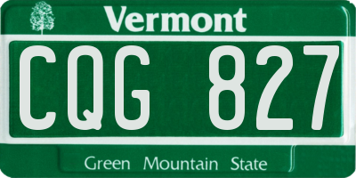 VT license plate CQG827