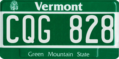 VT license plate CQG828