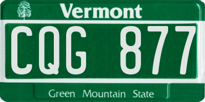 VT license plate CQG877