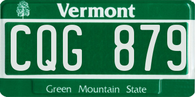 VT license plate CQG879