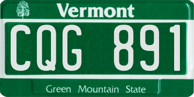 VT license plate CQG891
