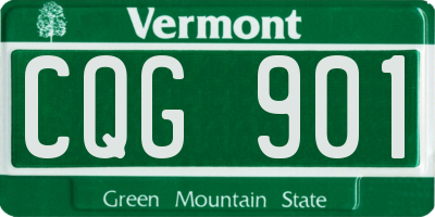 VT license plate CQG901