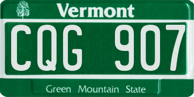 VT license plate CQG907