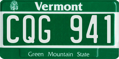 VT license plate CQG941