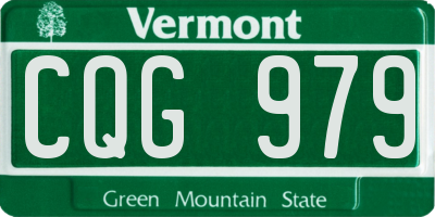 VT license plate CQG979