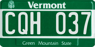 VT license plate CQH037