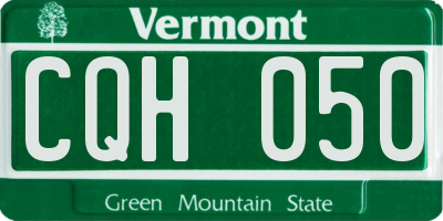 VT license plate CQH050