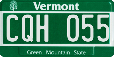 VT license plate CQH055