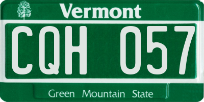 VT license plate CQH057