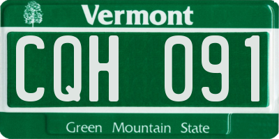 VT license plate CQH091