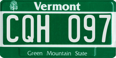 VT license plate CQH097