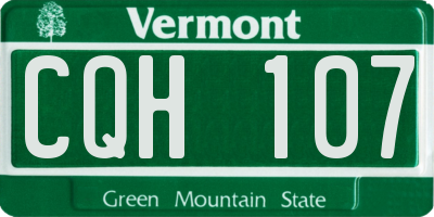 VT license plate CQH107