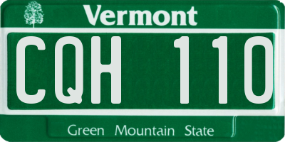 VT license plate CQH110