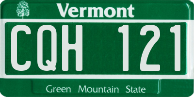 VT license plate CQH121