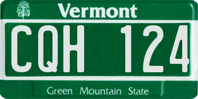 VT license plate CQH124