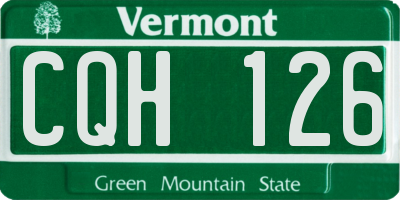 VT license plate CQH126