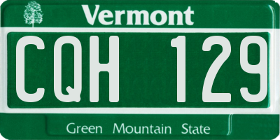 VT license plate CQH129