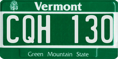 VT license plate CQH130