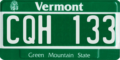 VT license plate CQH133