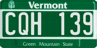 VT license plate CQH139