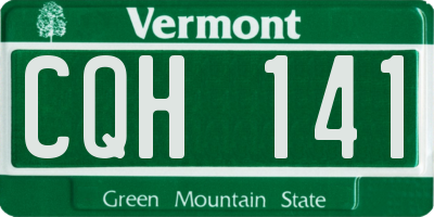 VT license plate CQH141