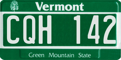VT license plate CQH142