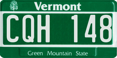 VT license plate CQH148