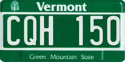 VT license plate CQH150