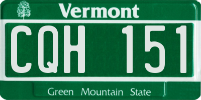 VT license plate CQH151