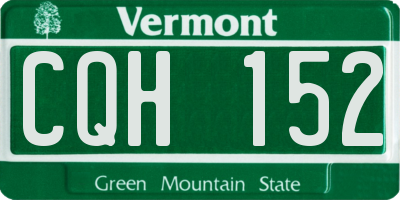 VT license plate CQH152