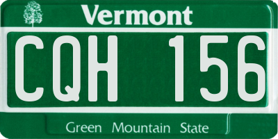 VT license plate CQH156