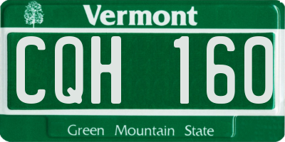 VT license plate CQH160
