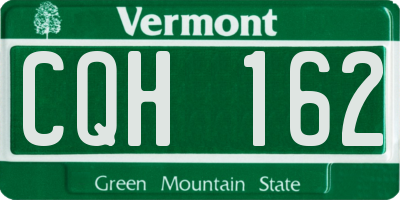 VT license plate CQH162