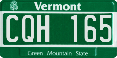 VT license plate CQH165