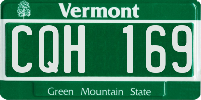 VT license plate CQH169