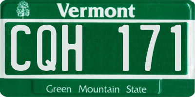 VT license plate CQH171
