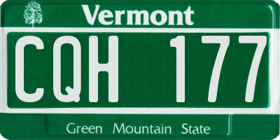 VT license plate CQH177