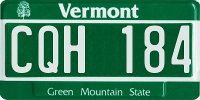 VT license plate CQH184