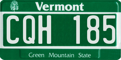 VT license plate CQH185
