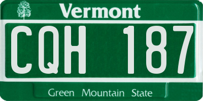 VT license plate CQH187
