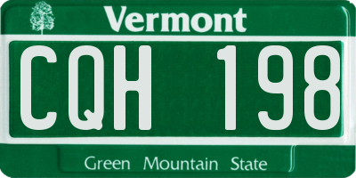 VT license plate CQH198