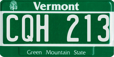 VT license plate CQH213