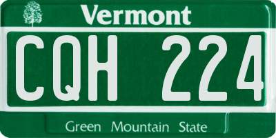 VT license plate CQH224