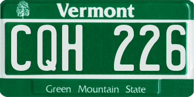 VT license plate CQH226