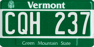 VT license plate CQH237