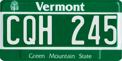VT license plate CQH245
