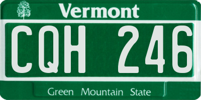 VT license plate CQH246