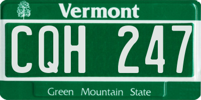 VT license plate CQH247