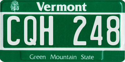 VT license plate CQH248