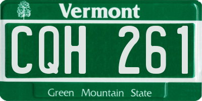 VT license plate CQH261